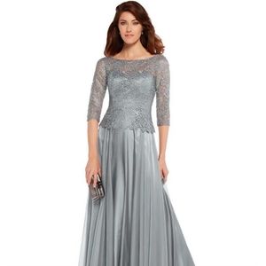 NWOT Silver Grey Formal Gown